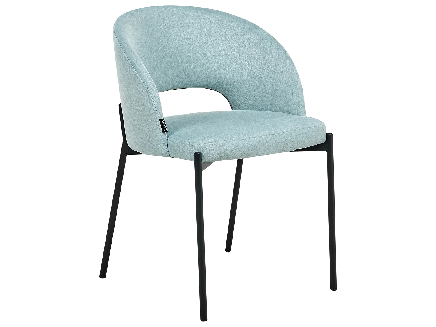 Lot de 2 chaises de salle à manger PENNY Tissu Bleu clair