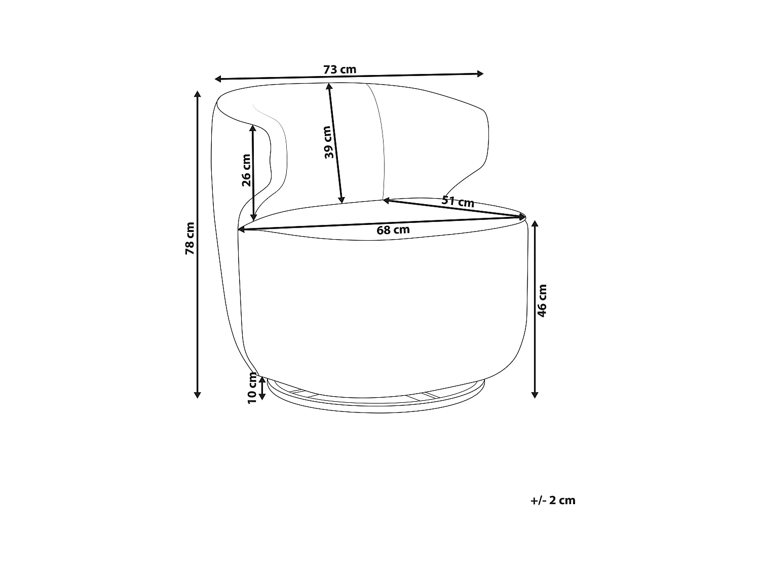 Fauteuil pivotant MOLLEBY Bouclé Beige clair