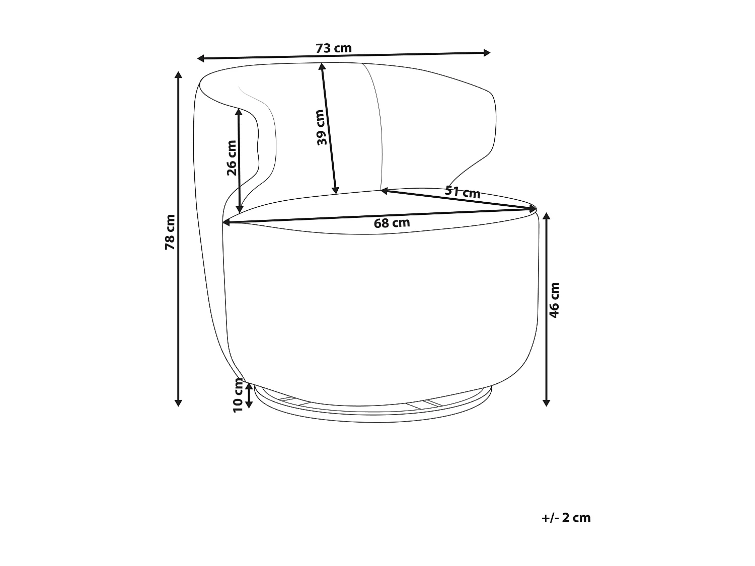 Fauteuil pivotant MOLLEBY Bouclé Beige clair