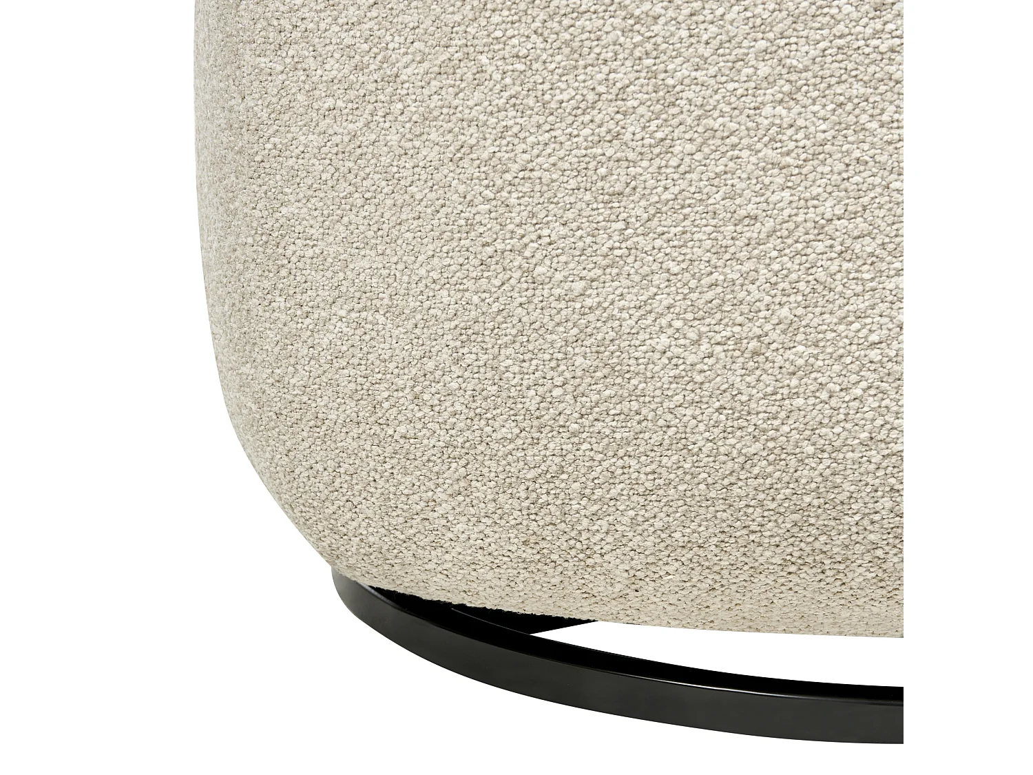 Fauteuil pivotant MOLLEBY Bouclé Beige clair