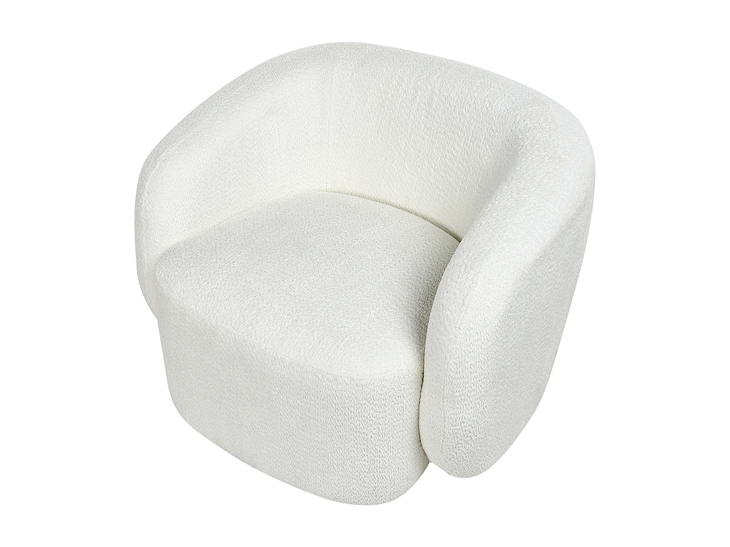 Fauteuil pivotant TORE Tissu Blanc cassé
