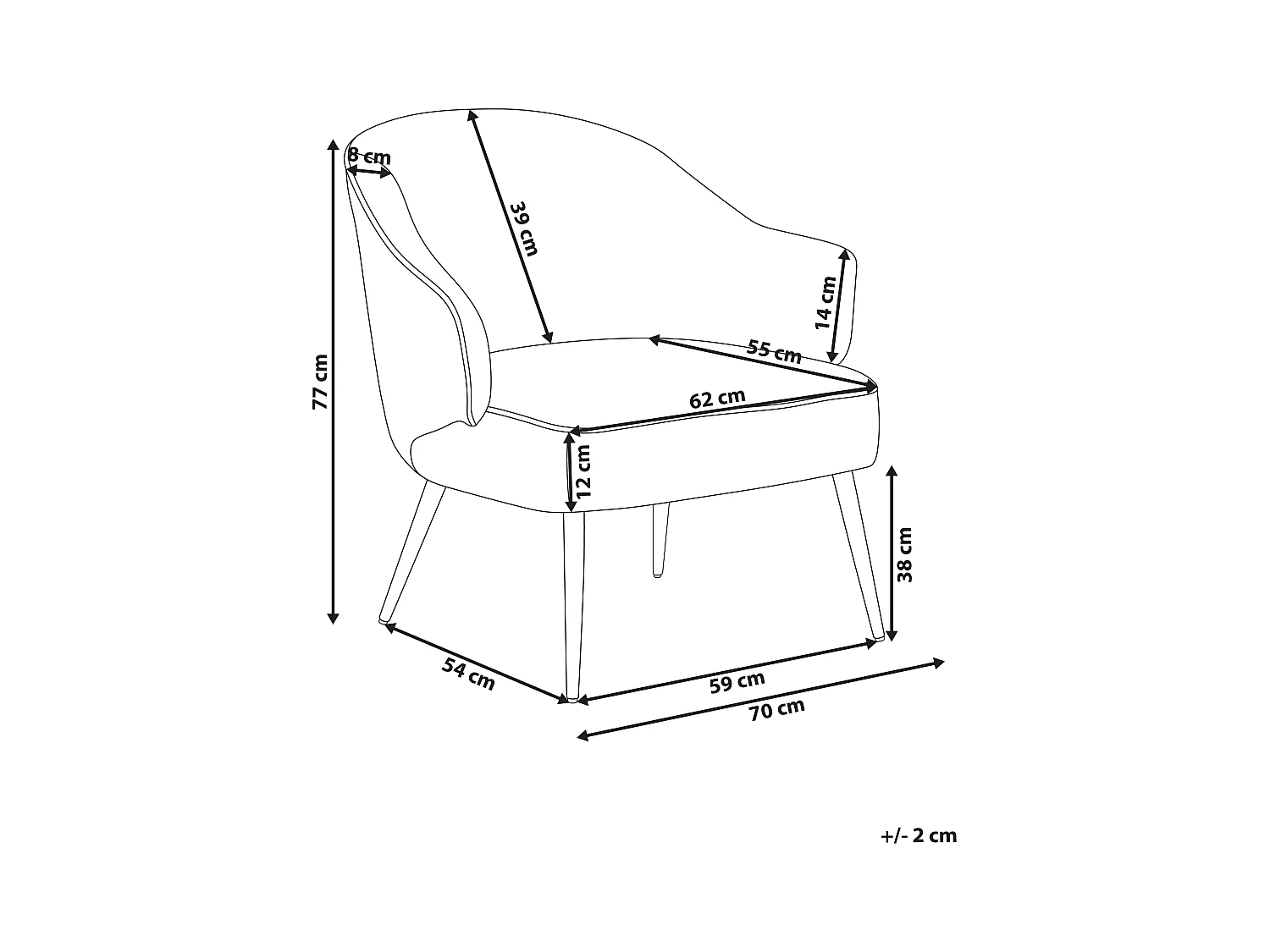 Fauteuil KAYLA Bouclé Beige clair