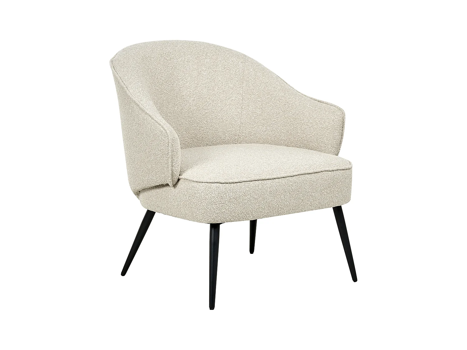 Fauteuil KAYLA Bouclé Beige clair