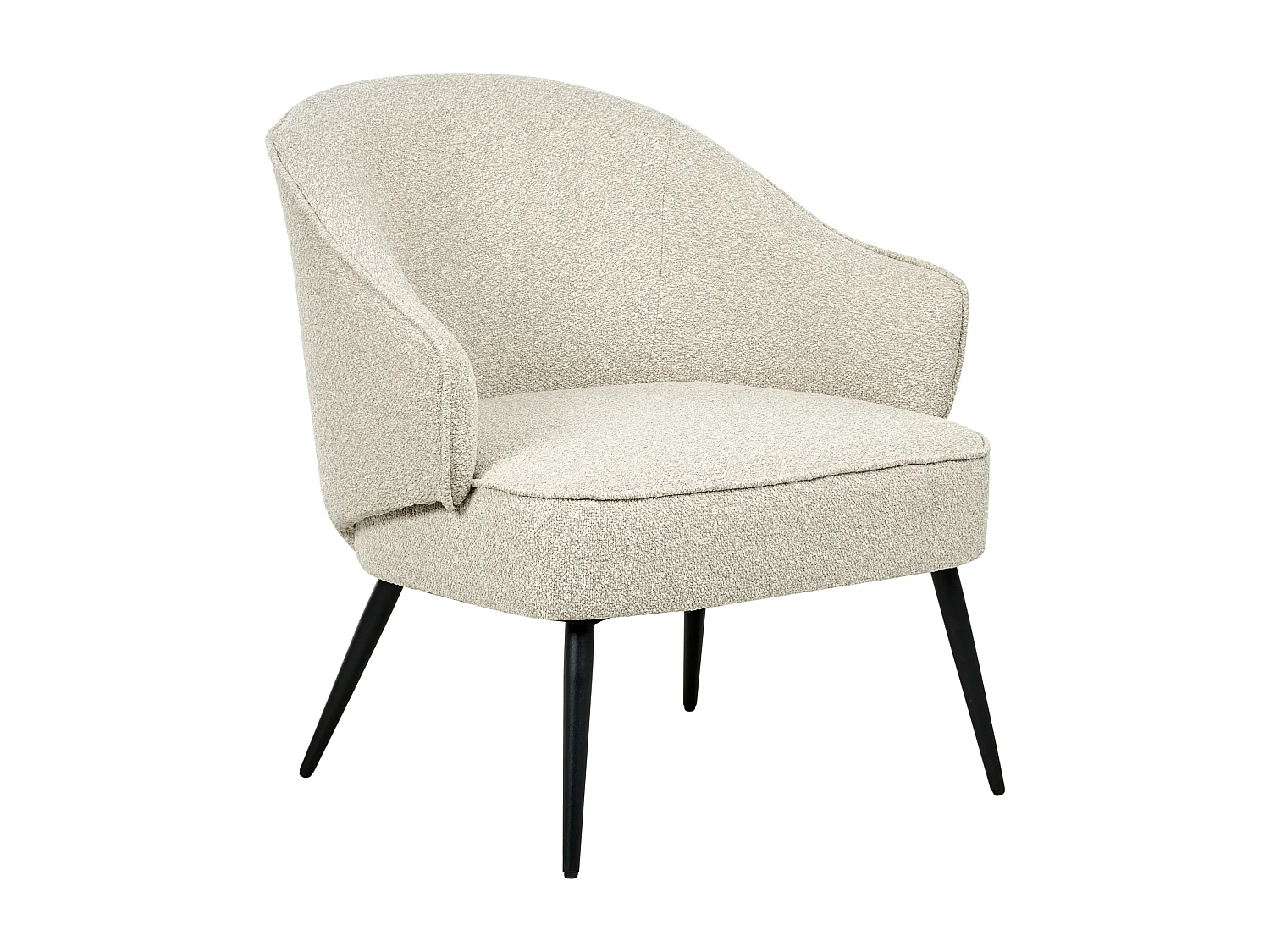Fauteuil KAYLA Bouclé Beige clair