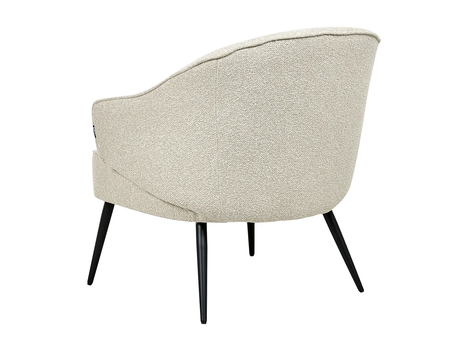 Fauteuil en bouclé beige clair KAYLA