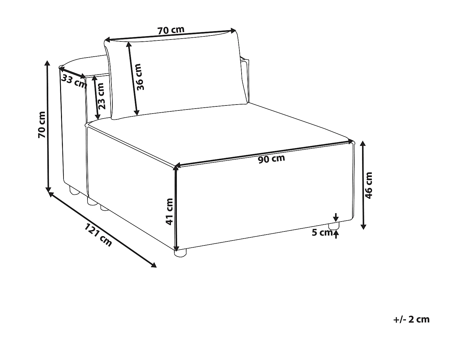 Module fauteuil BRANDE Gris