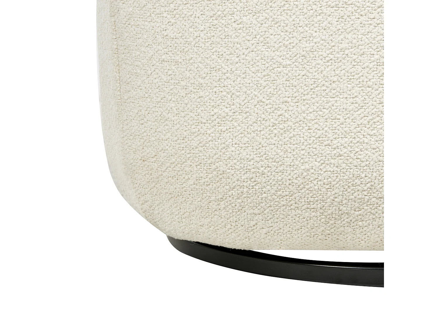 Fauteuil pivotant MOLLEBY Bouclé Blanc cassé