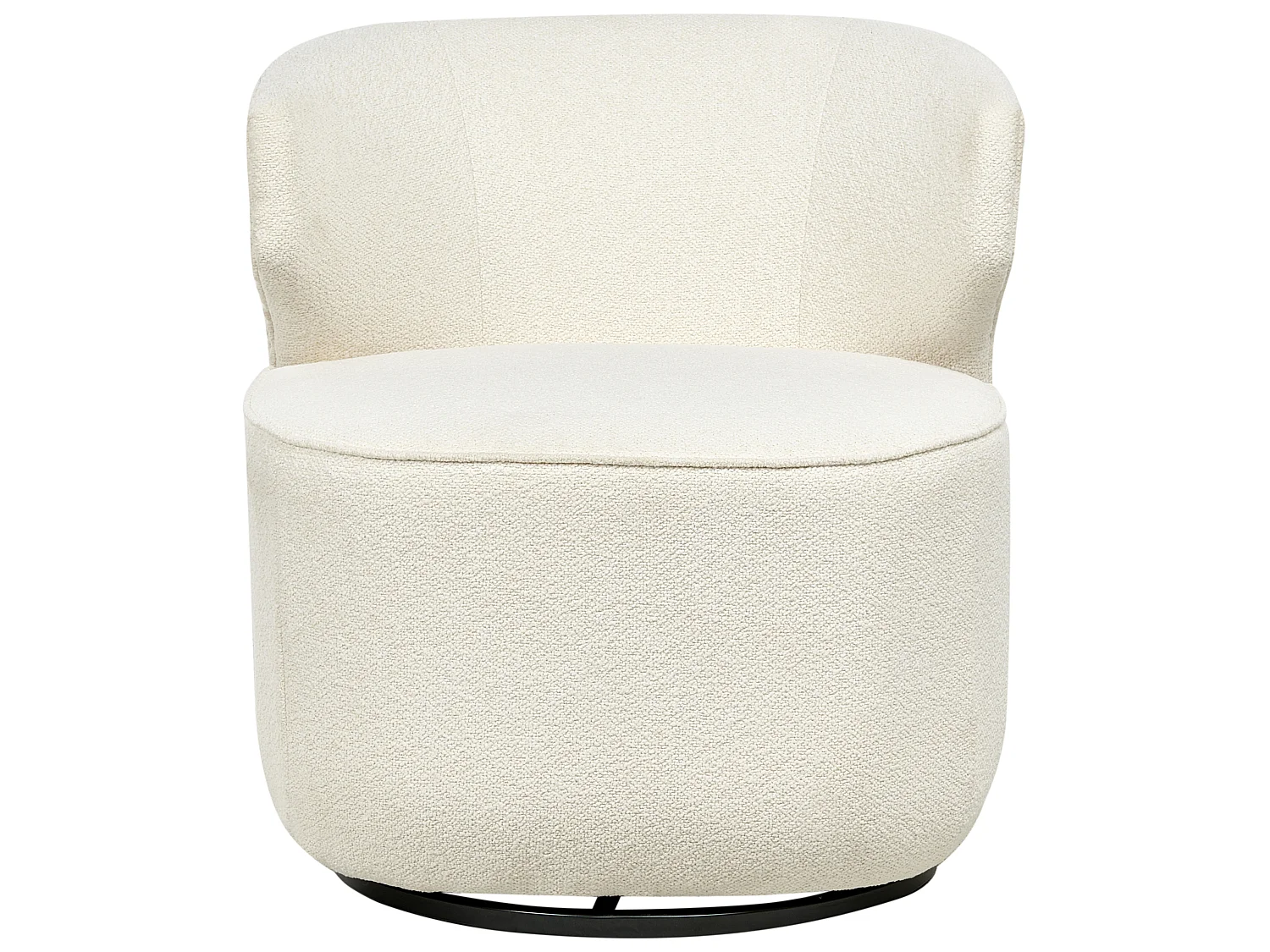 Fauteuil pivotant MOLLEBY Bouclé Blanc cassé
