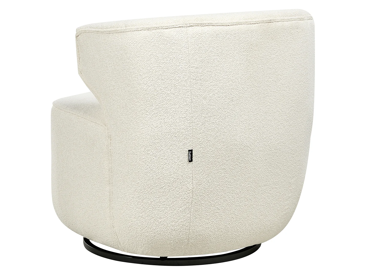 Fauteuil pivotant MOLLEBY Bouclé Blanc cassé