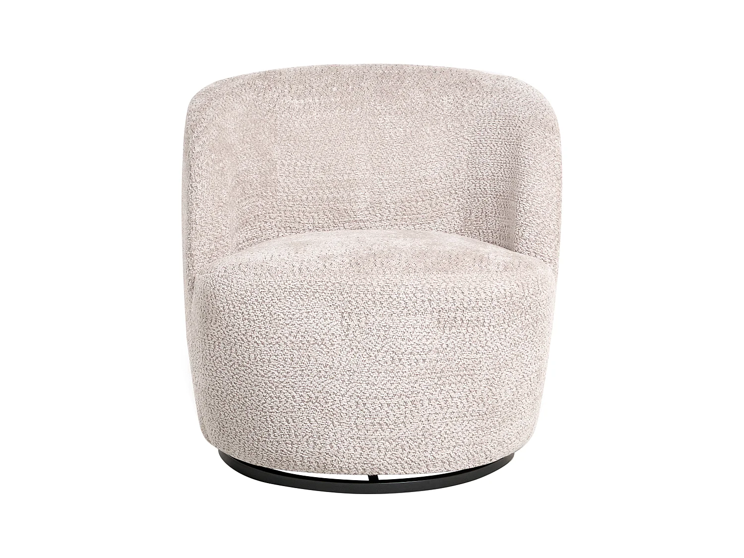 Fauteuil pivotant KUOLPA Tissu chenille Beige