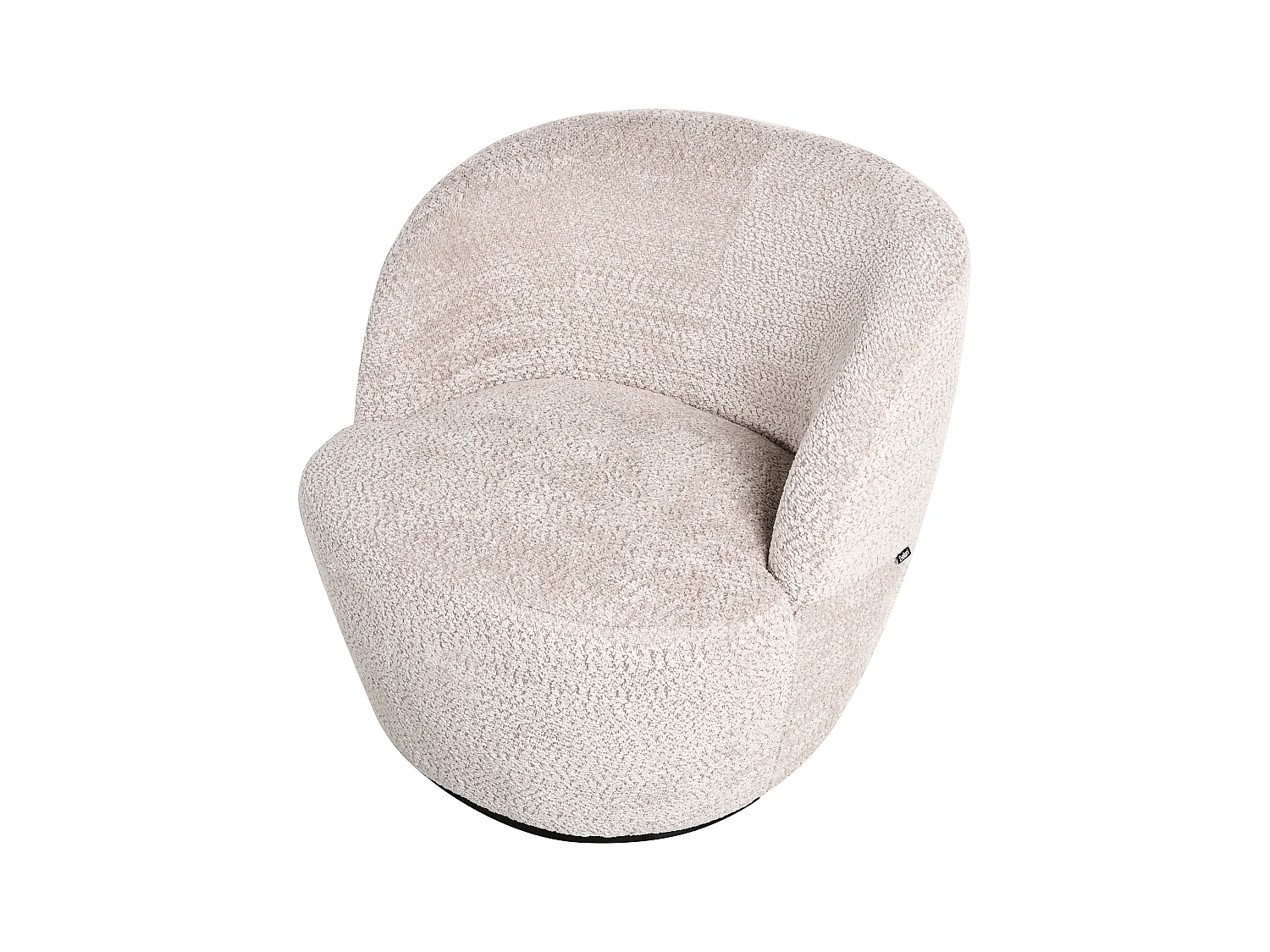 Fauteuil pivotant KUOLPA Tissu chenille Beige