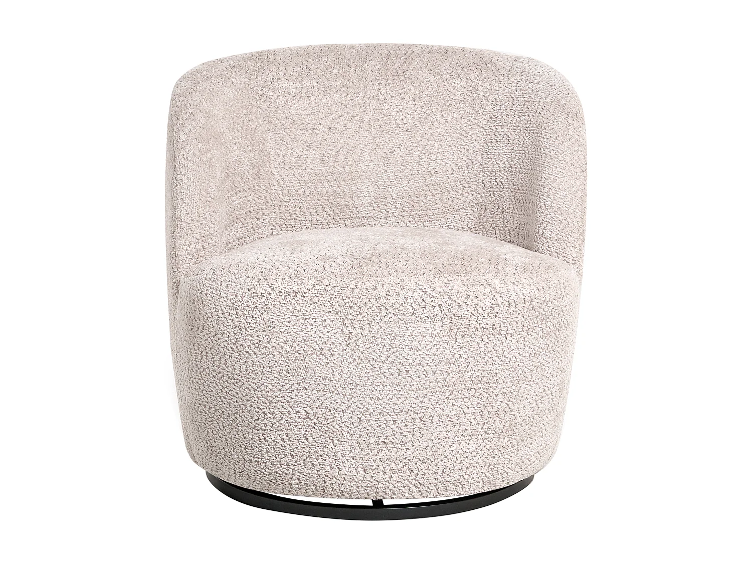 Fauteuil pivotant KUOLPA Tissu chenille Beige