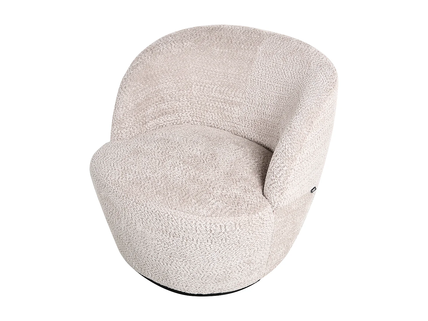 Fauteuil pivotant KUOLPA Tissu chenille Beige