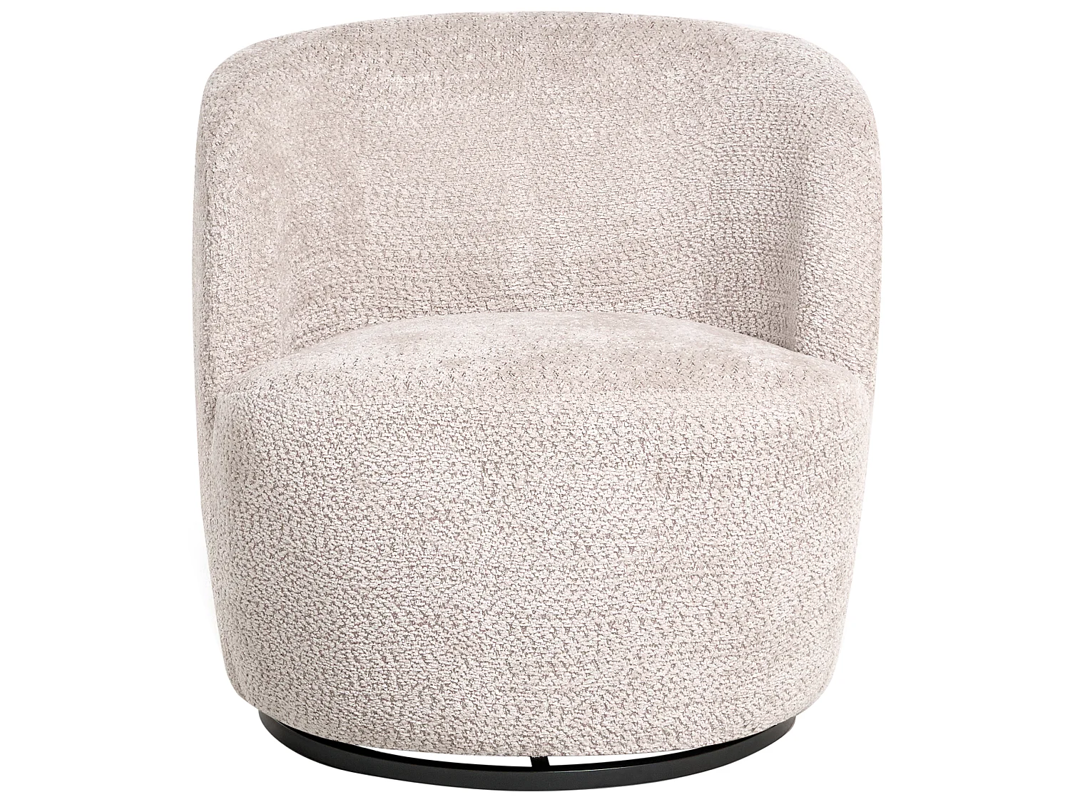 Swivel Armchair KUOLPA Chenille Beige