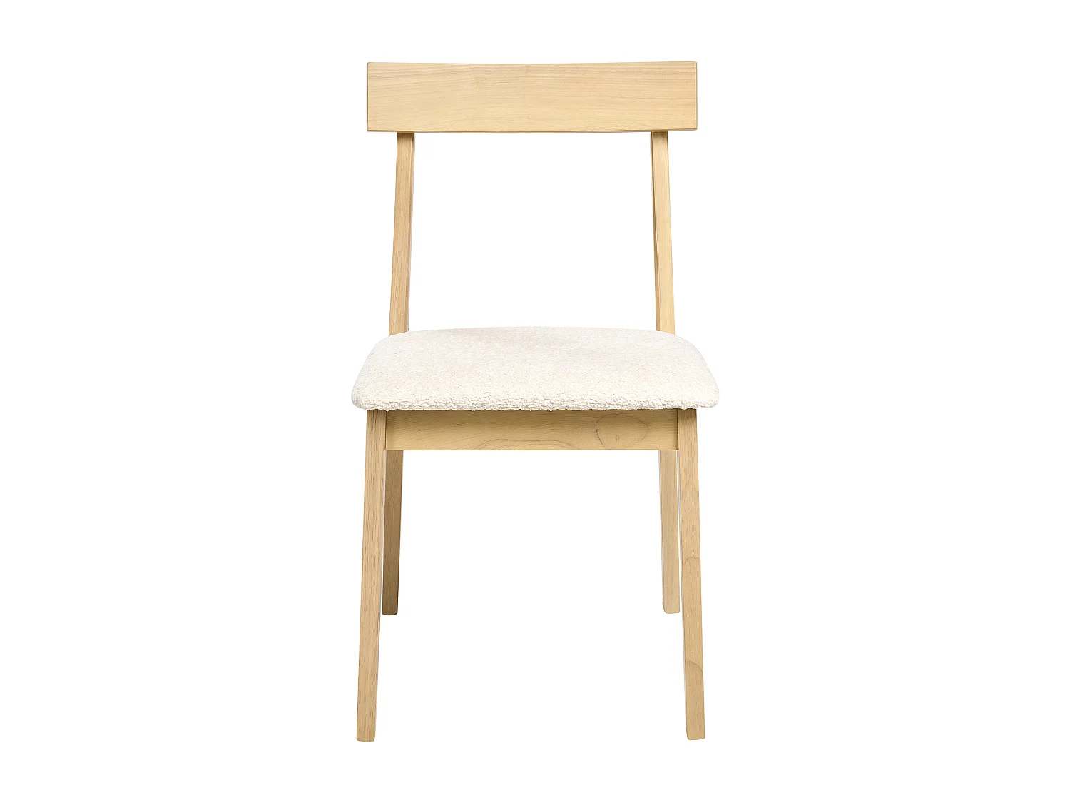 Lot de 2 chaises de salle à manger ISLE Bois Marron clair/beige