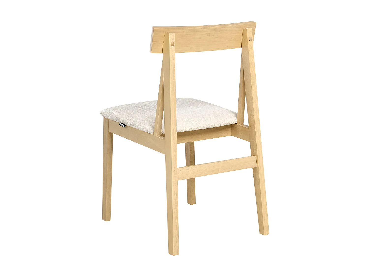 Lot de 2 chaises de salle à manger ISLE Bois Marron clair/beige