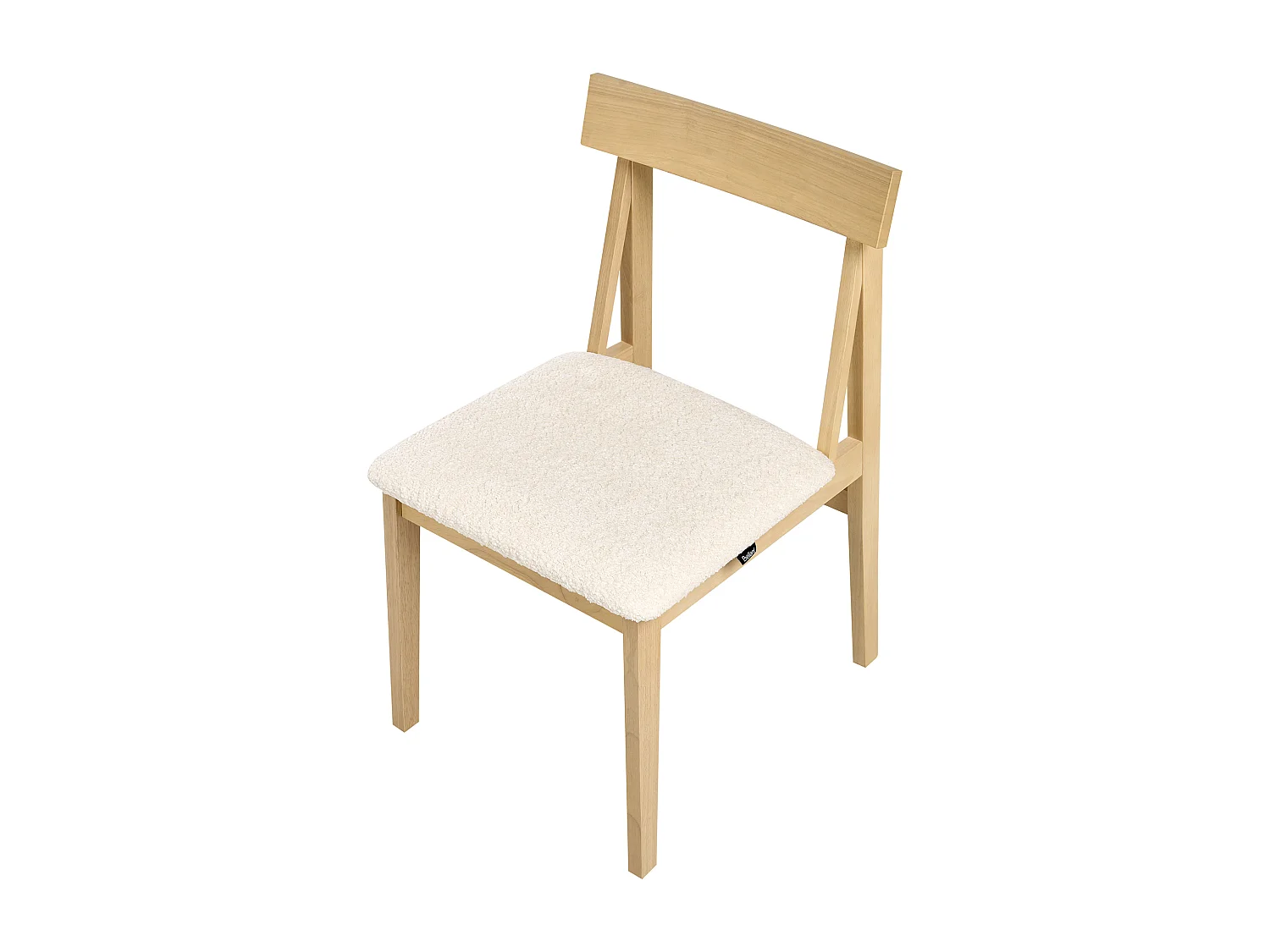 Lot de 2 chaises de salle à manger ISLE Bois Marron clair/beige