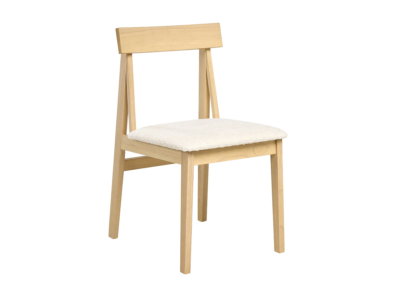 Lot de 2 chaises de salle à manger ISLE Bois Marron clair/beige