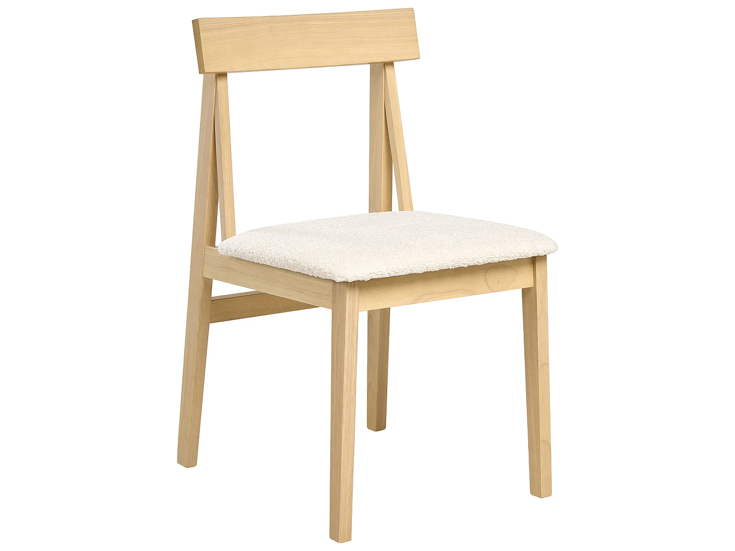 Lot de 2 chaises de salle à manger ISLE Bois Marron clair/beige