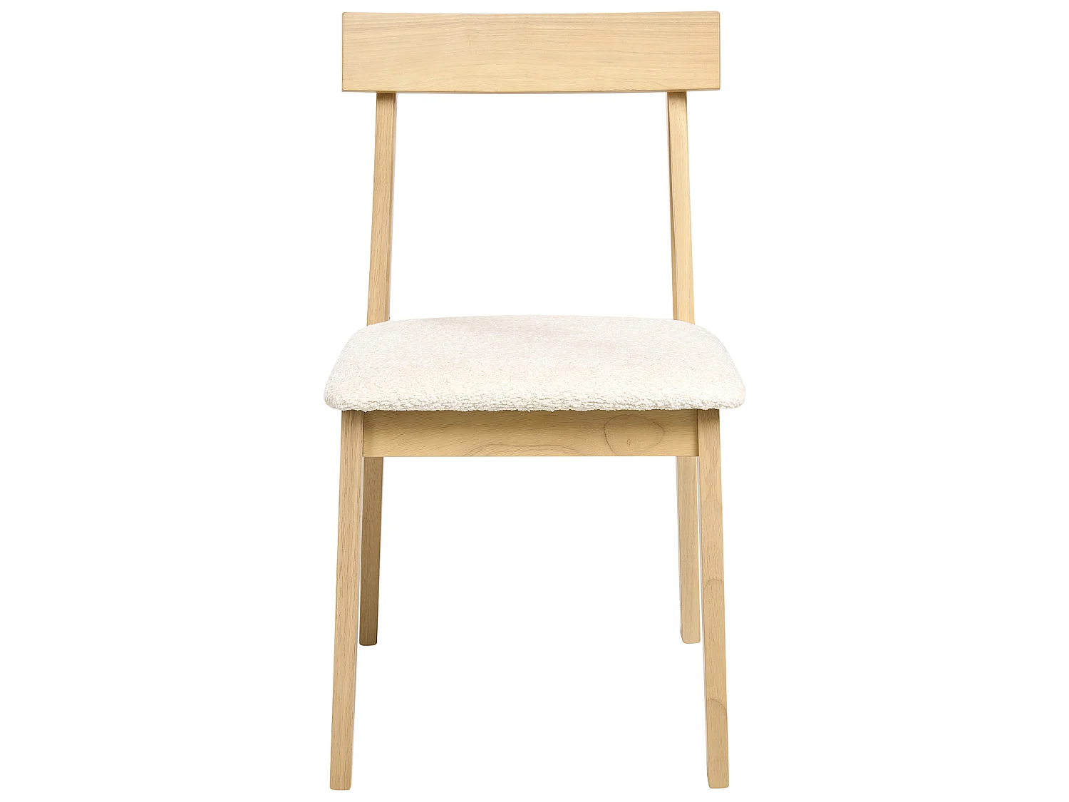 Lot de 2 chaises de salle à manger ISLE Bois Marron clair/beige