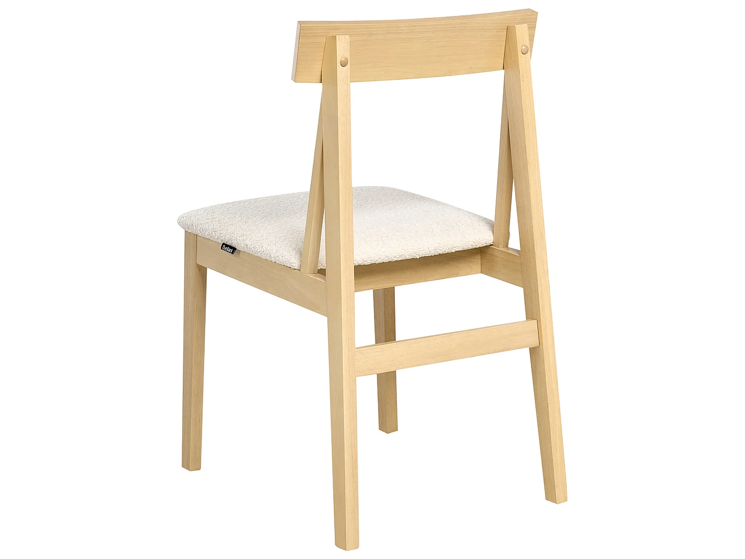 Lot de 2 chaises de salle à manger ISLE Bois Marron clair/beige