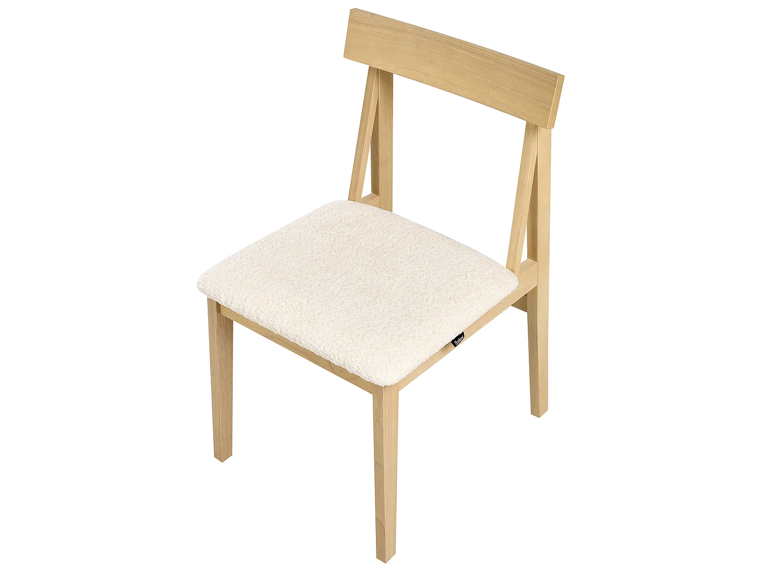 Lot de 2 chaises de salle à manger ISLE Bois Marron clair/beige