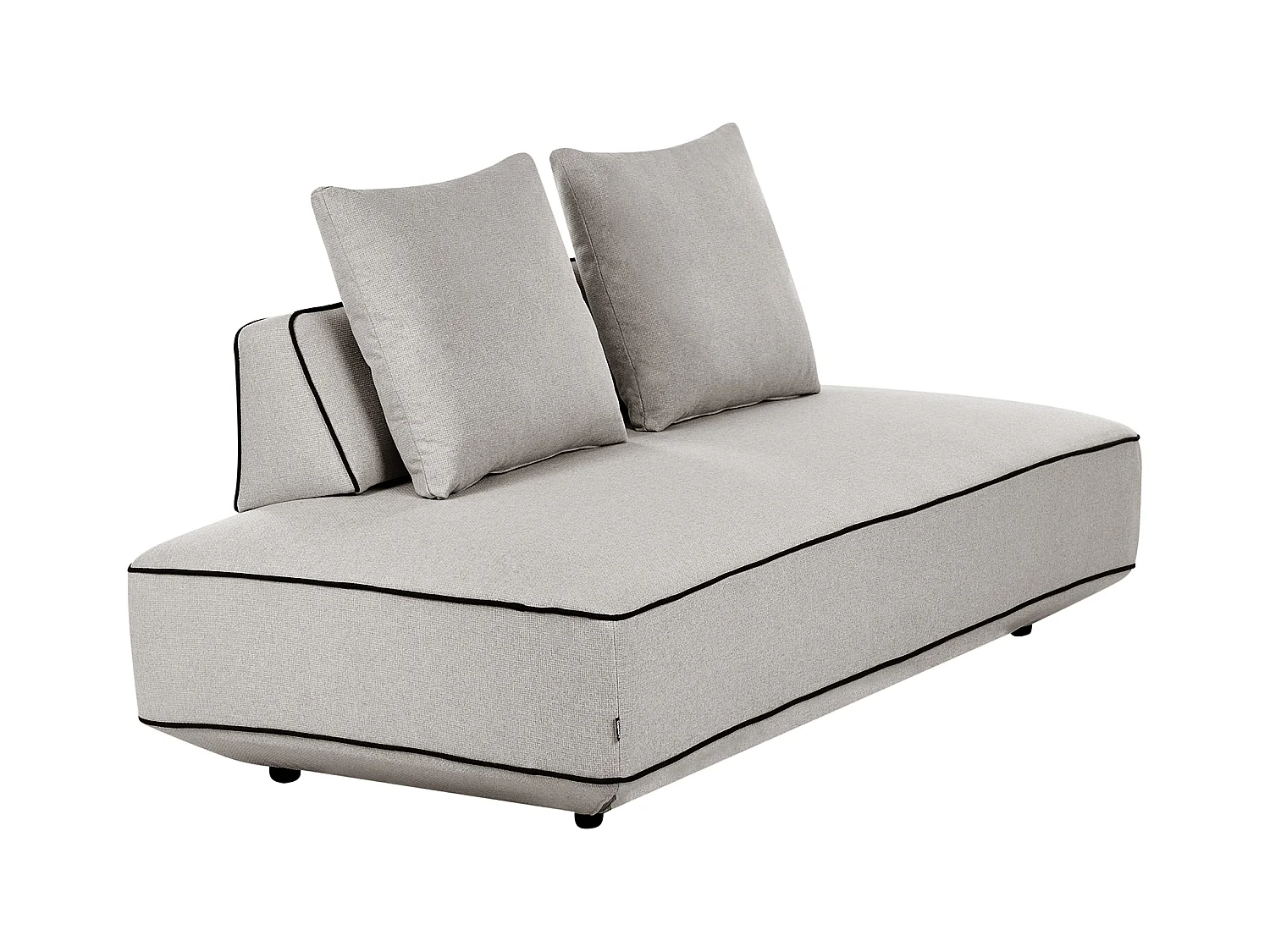 Chaise longue SEILLANS Tissu Gris clair