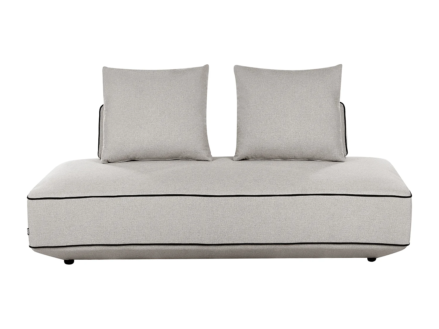 Chaise longue SEILLANS Tissu Gris clair