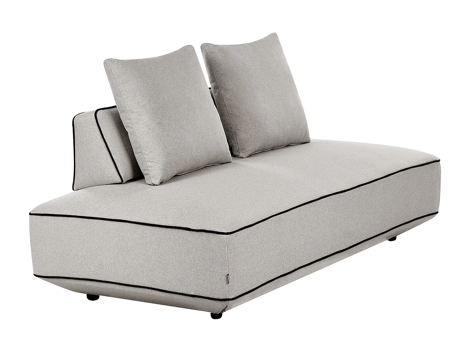 Chaise longue SEILLANS Tissu Gris clair