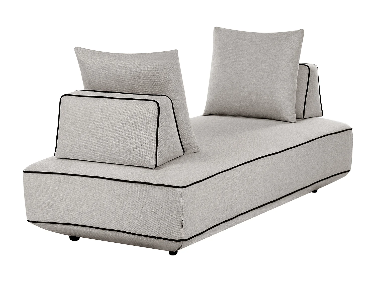 Chaise longue SEILLANS Tissu Gris clair