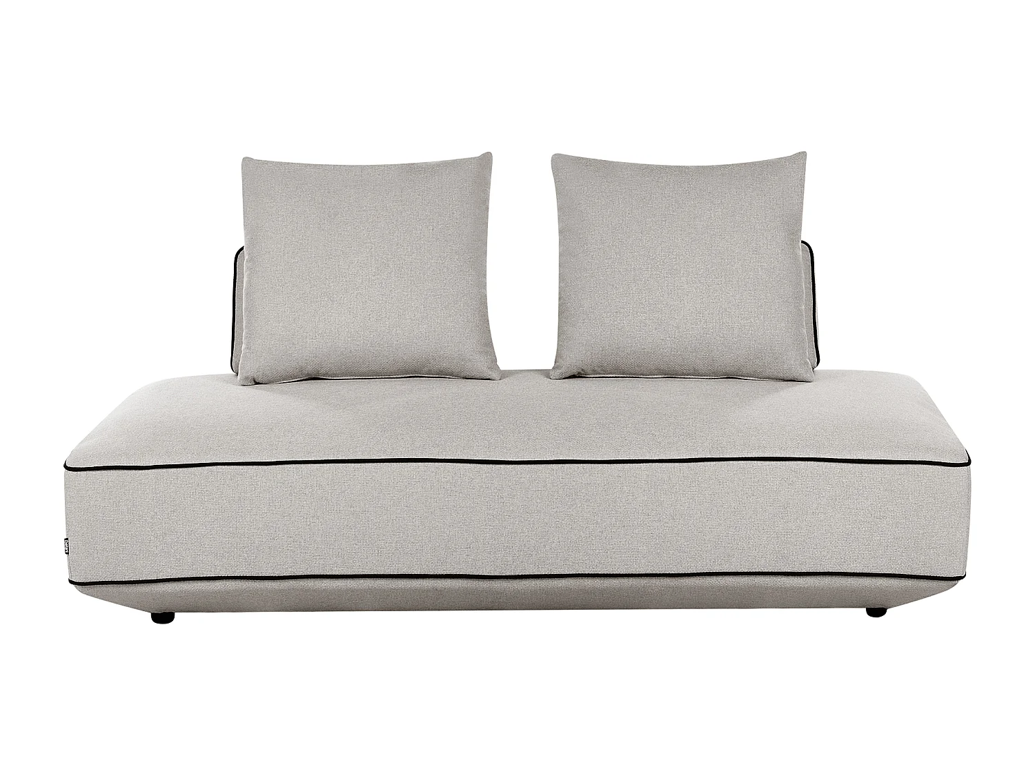 Chaise longue SEILLANS Tissu Gris clair