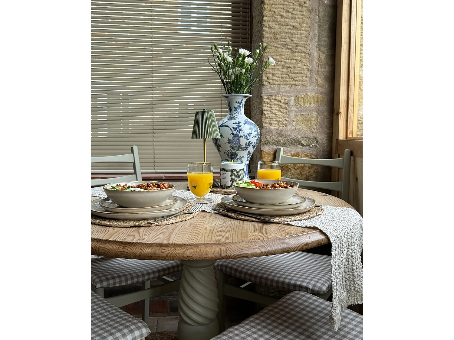 Set de 24 couverts de table HOPS Grès Beige clair