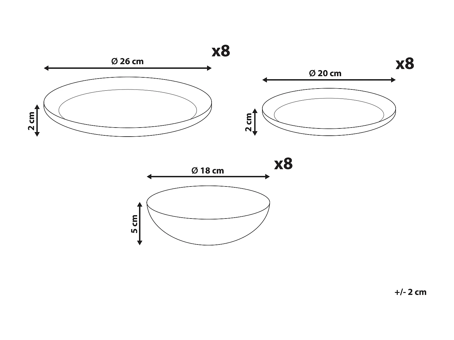 Set de 24 couverts de table HOPS Grès Beige clair