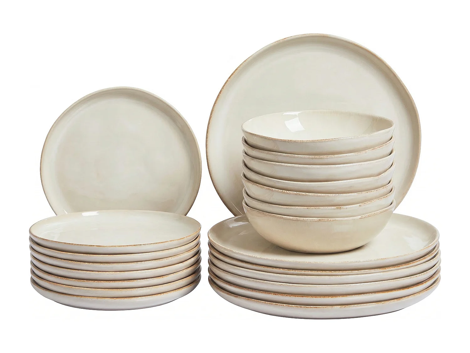 Set de 24 couverts de table HOPS Grès Beige clair