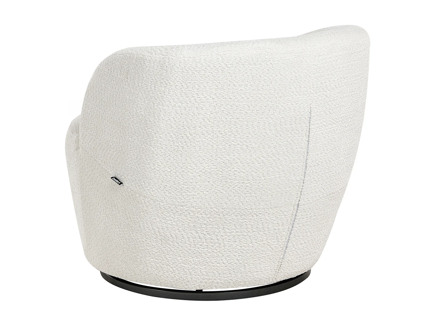 Fauteuil pivotant KUOLPA Tissu chenille Blanc cassé