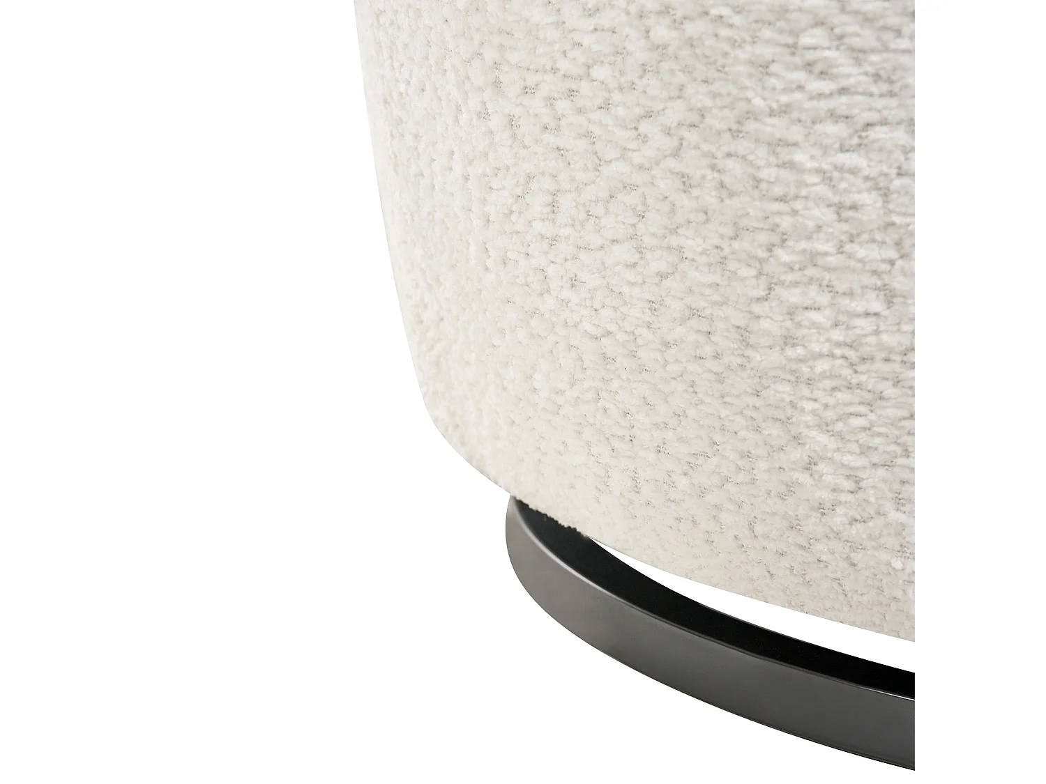 Fauteuil pivotant KUOLPA Tissu chenille Blanc cassé