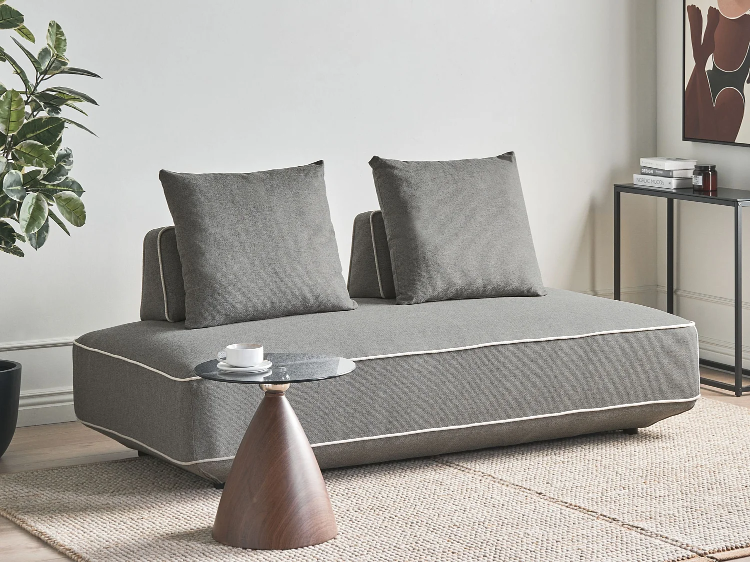 Chaise longue SEILLANS Tissu Gris foncé