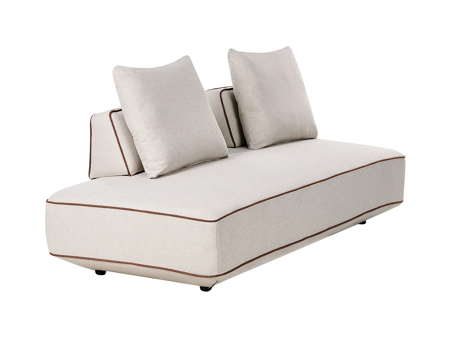 Chaise longue SEILLANS Tissu Beige clair