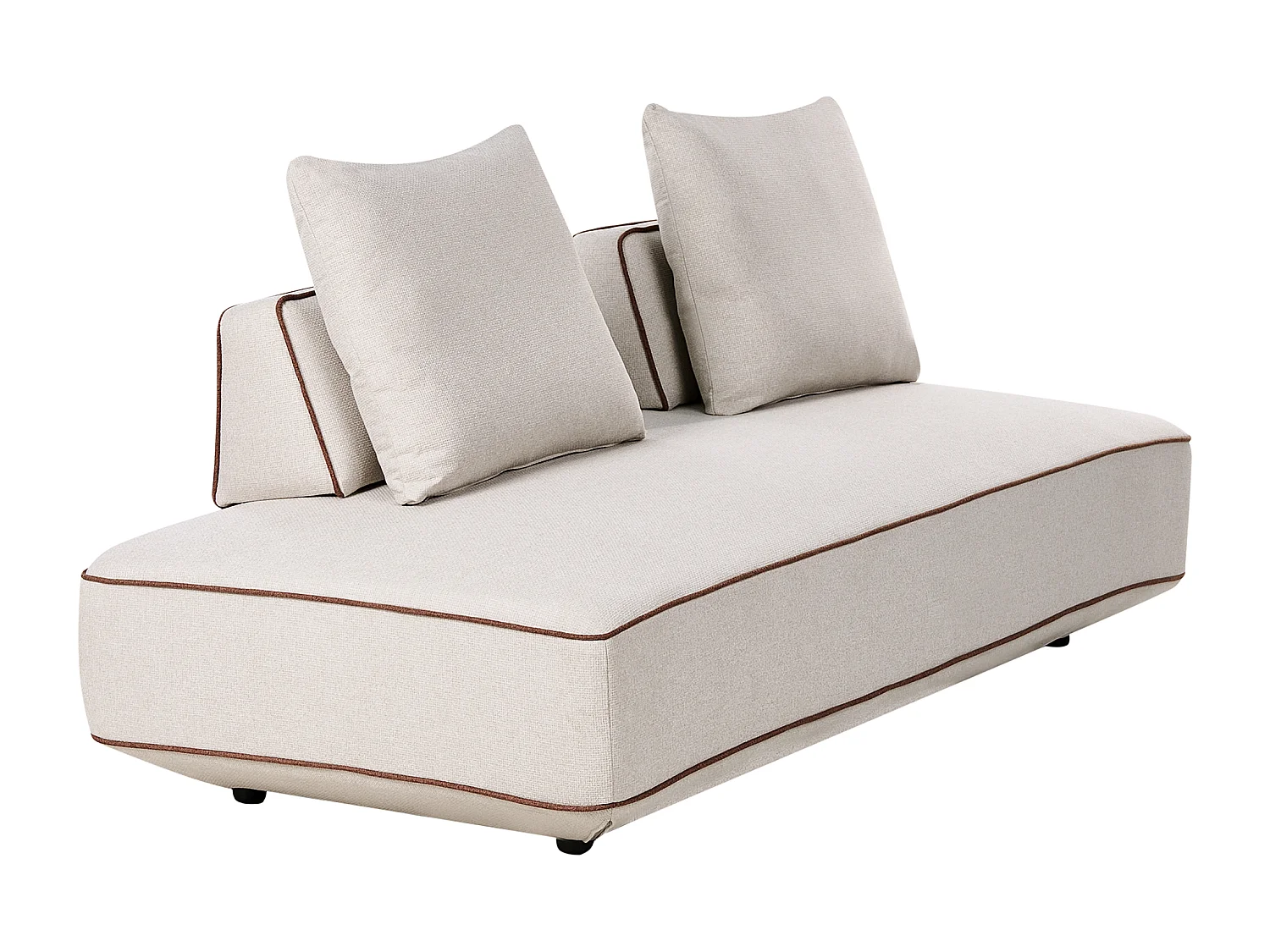 Chaise longue SEILLANS Tissu Beige clair