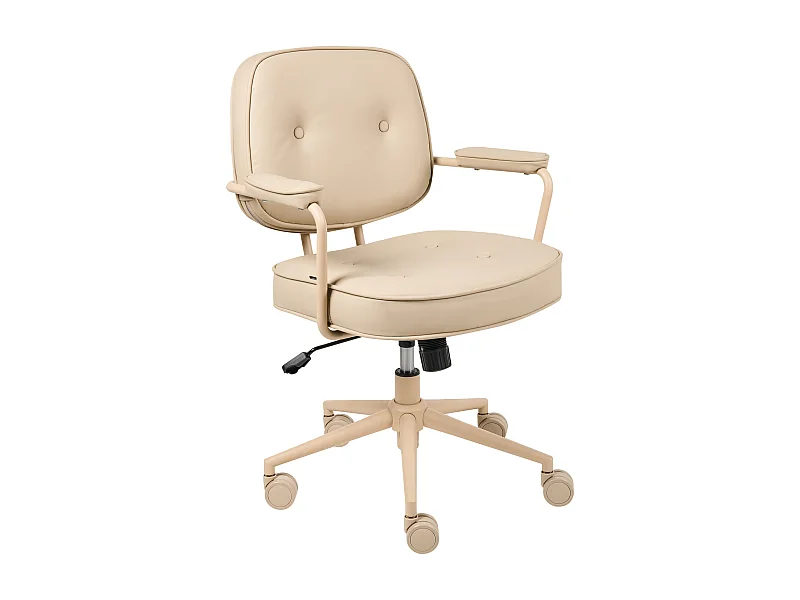 Chaise de bureau PARAMUS Cuir PU Beige
