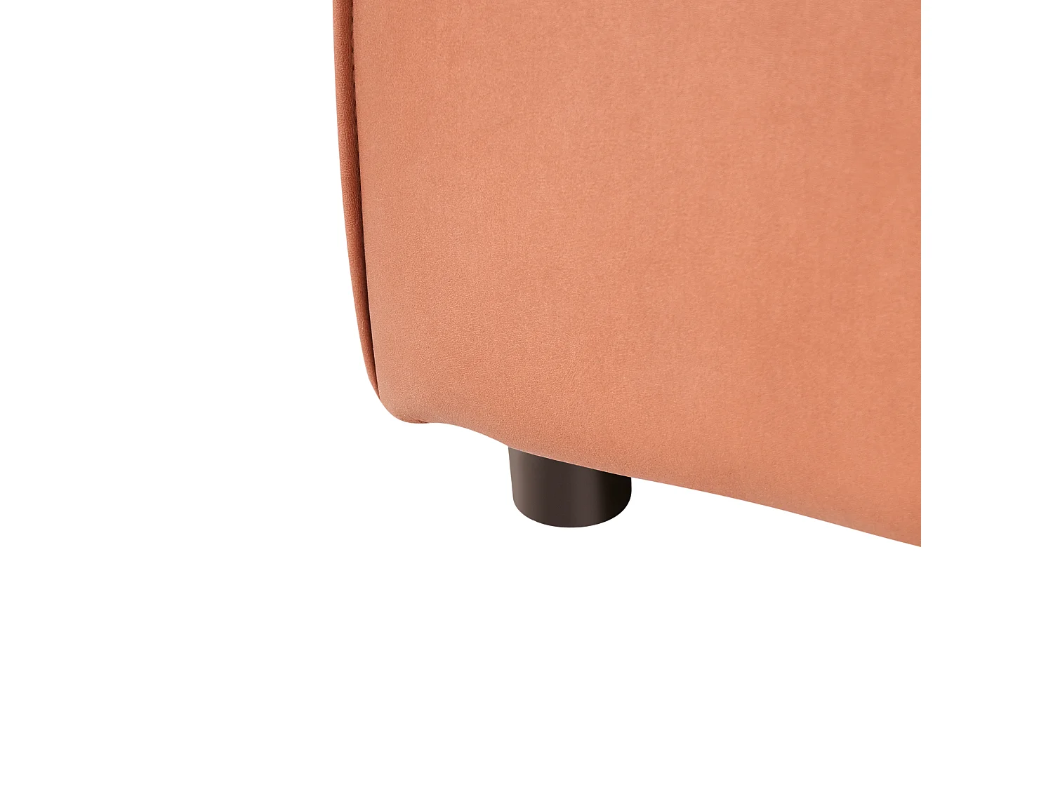 Chaise longue côté droit BRANDE Cuir PU Marron doré