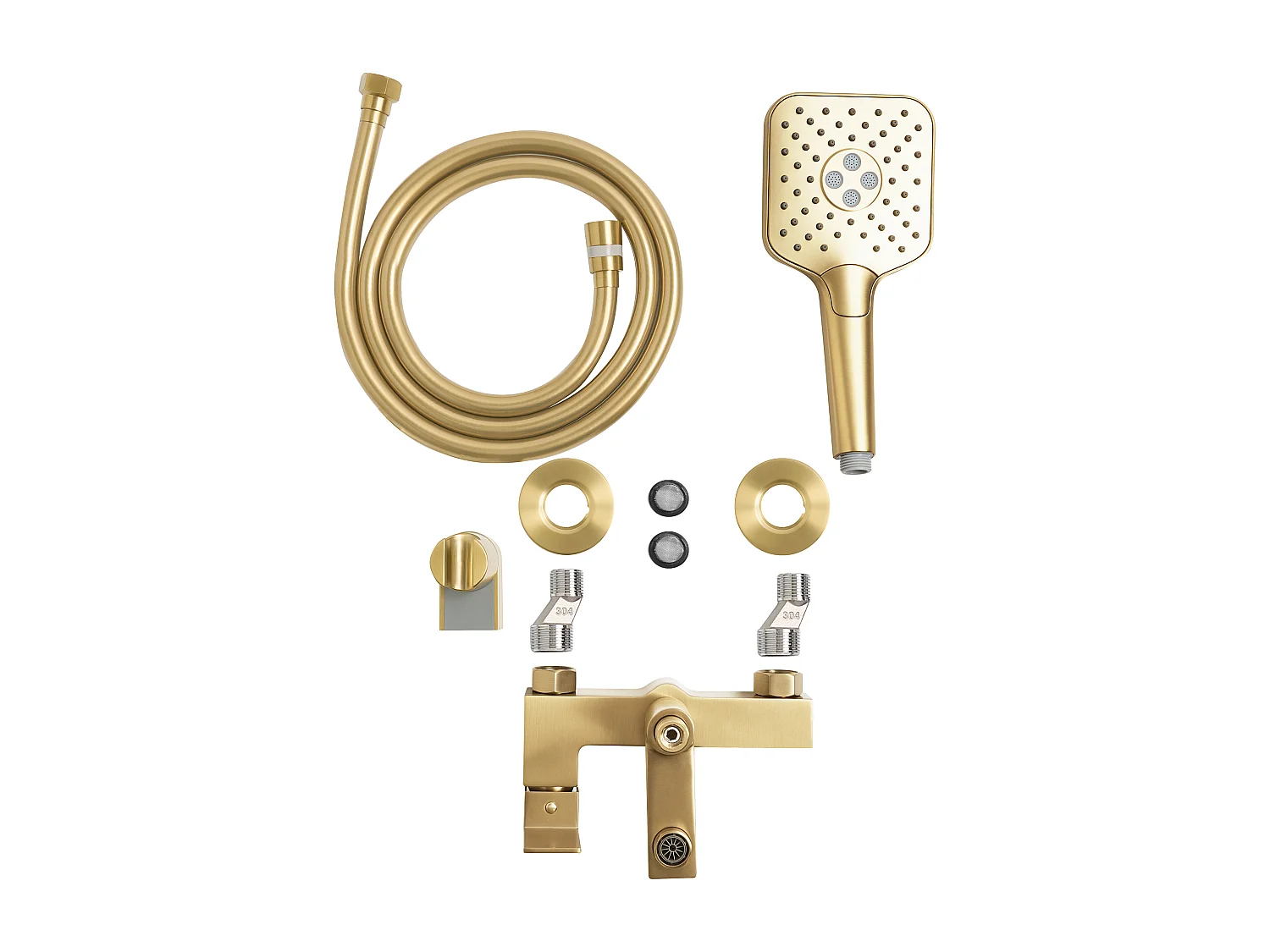 Robinet de douche mural TARAPOTO Doré