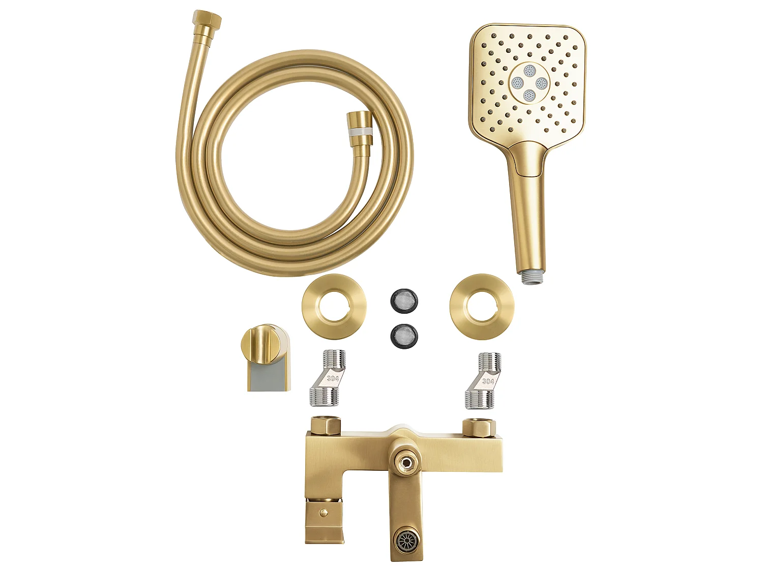 Wall Mounted Bath Shower Mixer Tap TARAPOTO Gold
