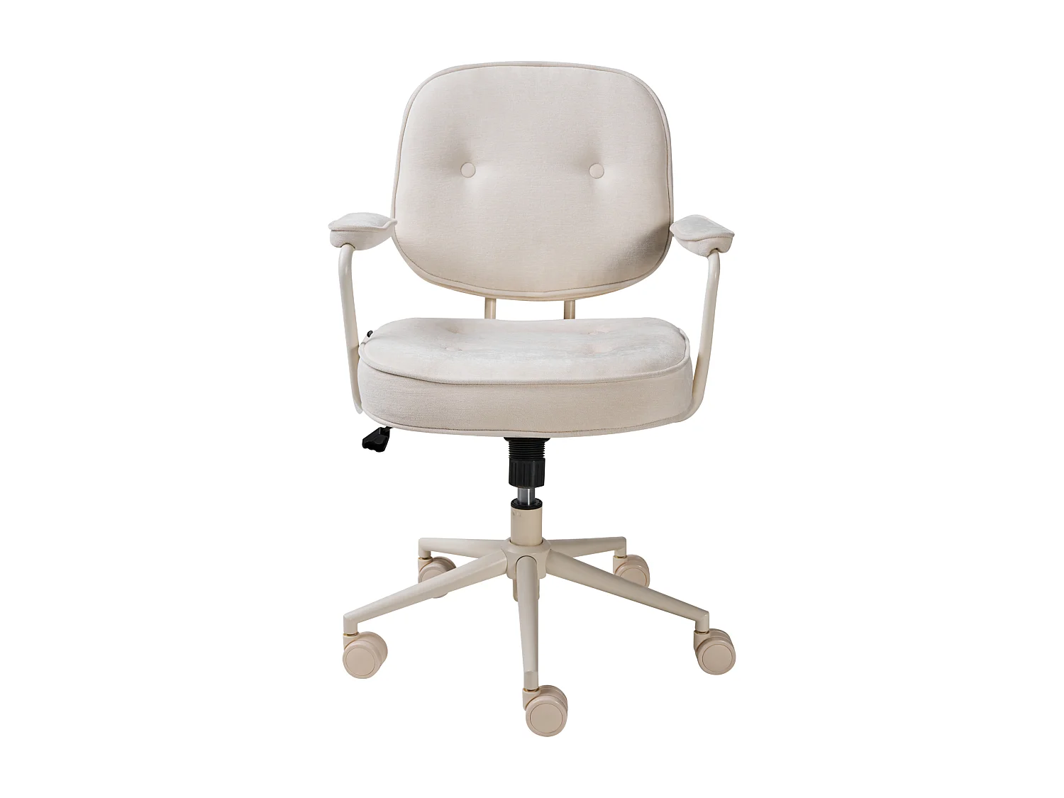 Chaise de bureau PARAMUS Tissu Blanc cassé