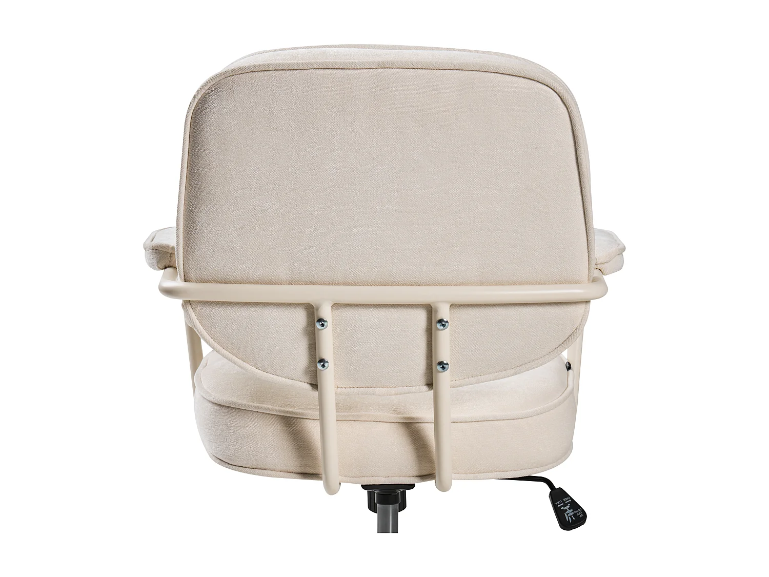 Chaise de bureau PARAMUS Tissu Blanc cassé