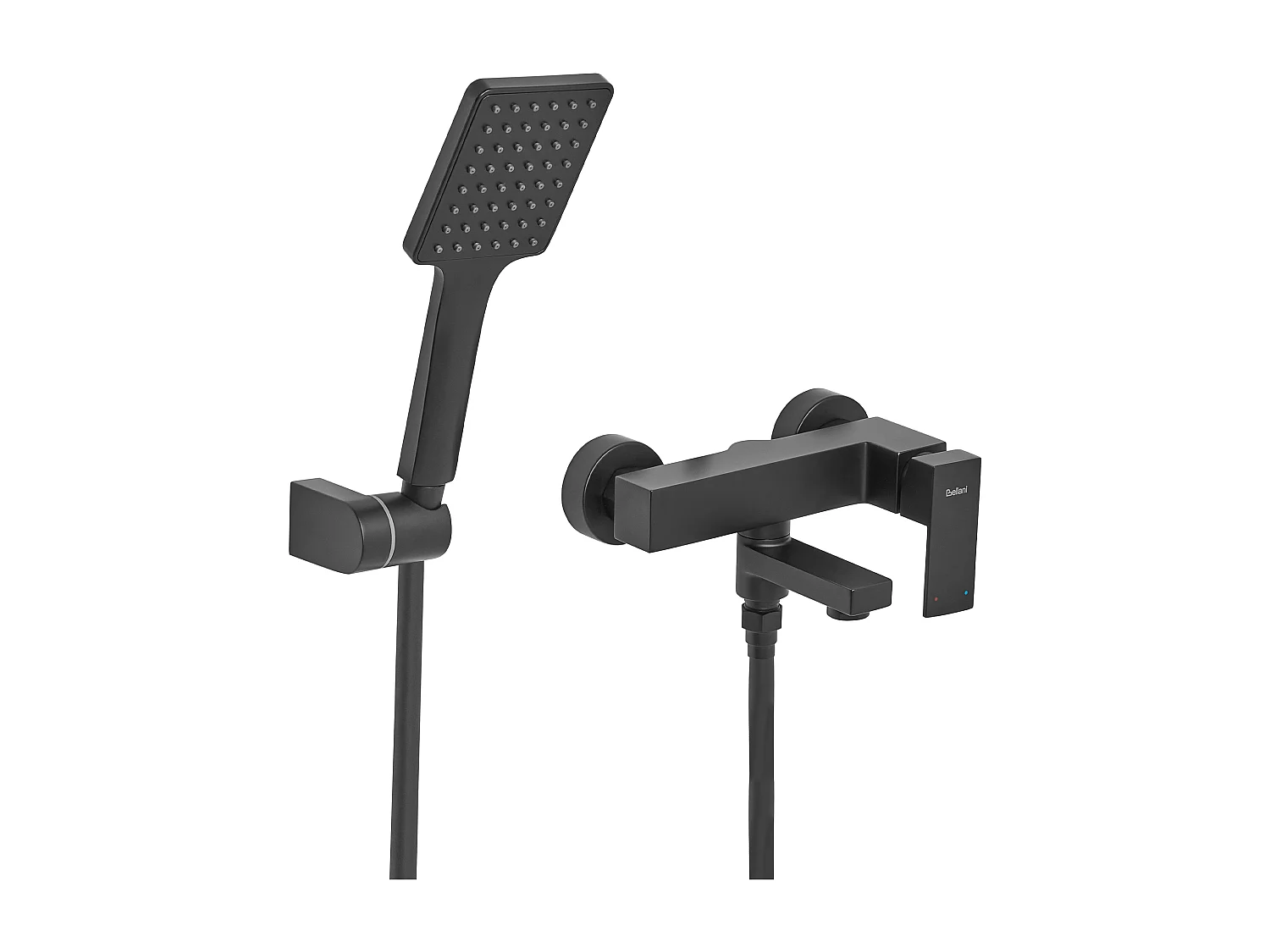 Robinet de douche mural BALNEARIO Noir