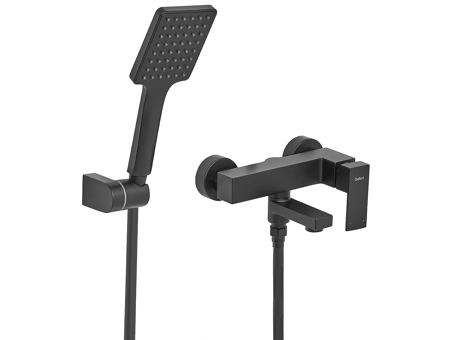 Wall Mounted Bath Shower Mixer Tap BALNEARIO Black