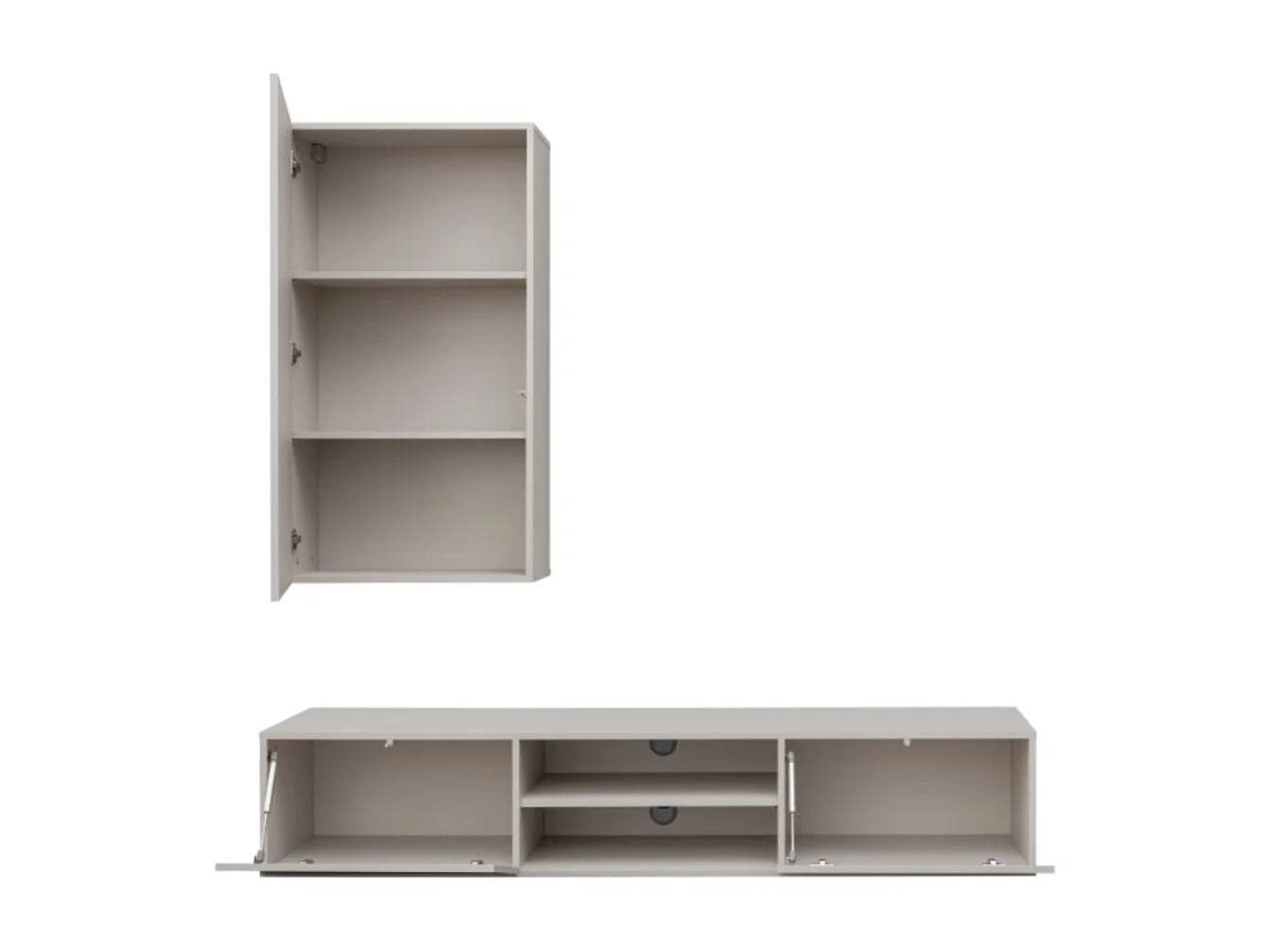 Composición mural DASH – Mueble para TV y caja mural – Acabado Cachemira