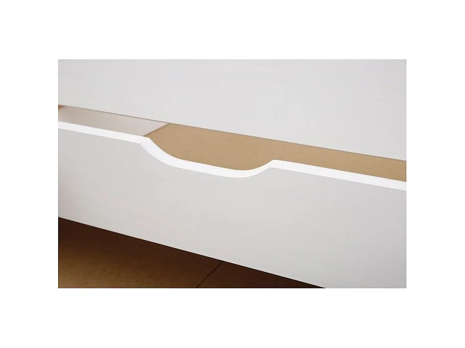 Lit Banquette en Bois 4 Tiroirs "Max" 90x200cm Blanc