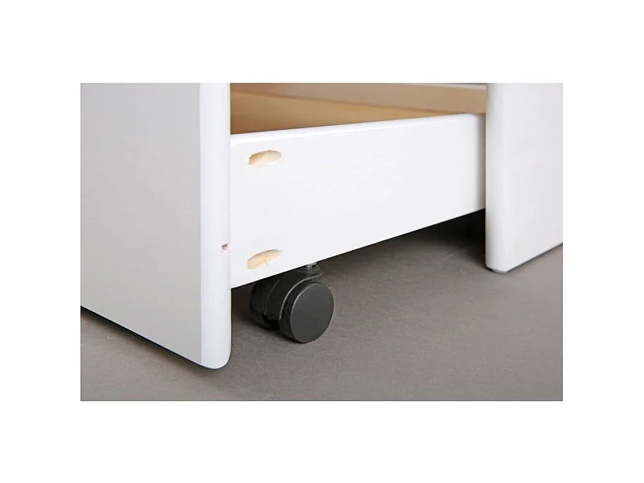 Lit Banquette en Bois 4 Tiroirs "Max" 90x200cm Blanc